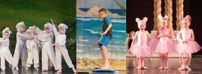 junior students on stage in show